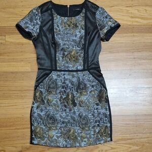 Brand New Supertrash Black and Gray Floral Mini Dress